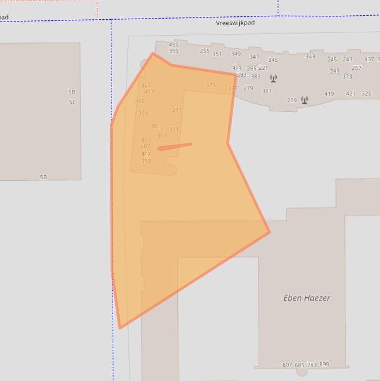 Kaart van postcodegebied 1106MN.