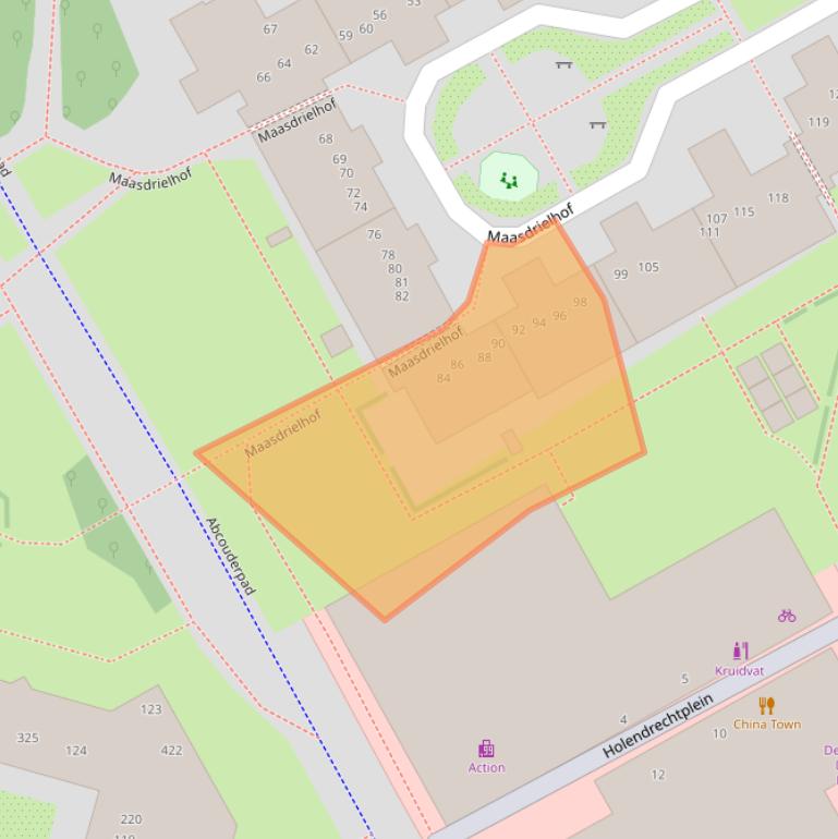 Kaart van postcodegebied 1106NA.