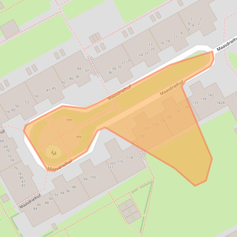 Kaart van postcodegebied 1106NC.