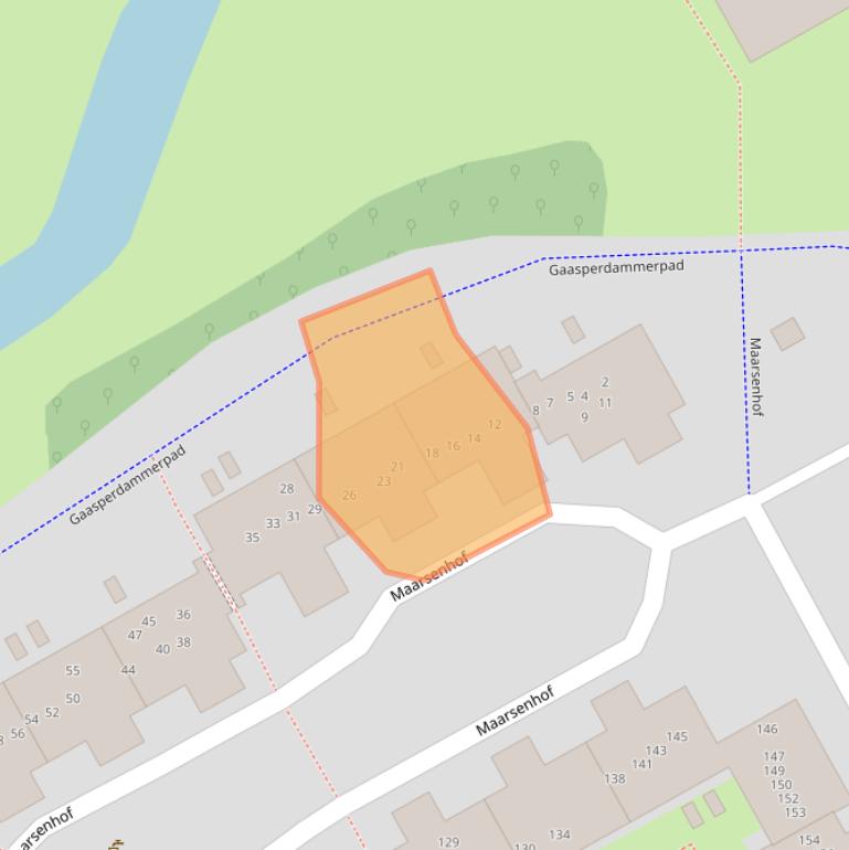 Kaart van postcodegebied 1106NK.