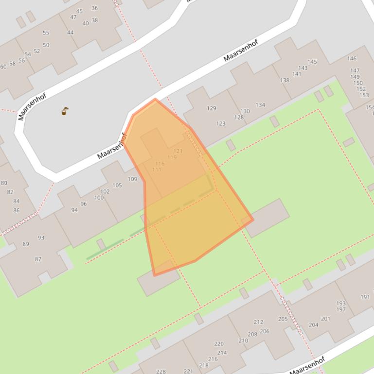 Kaart van postcodegebied 1106NS.