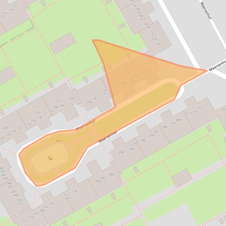 Kaart van postcodegebied 1106NZ.