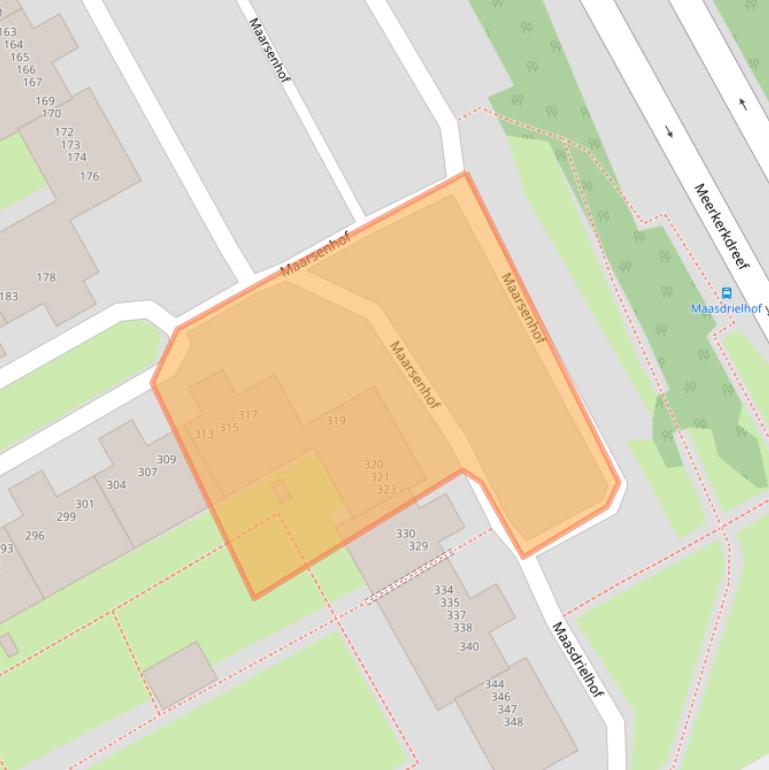 Kaart van postcodegebied 1106PH.