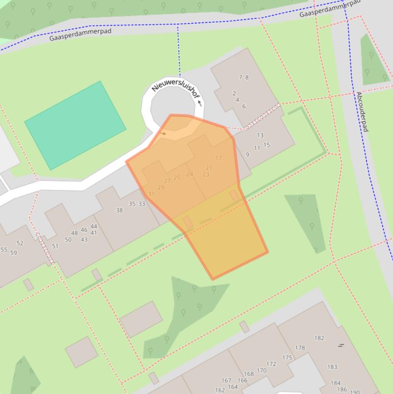 Kaart van postcodegebied 1106PL.