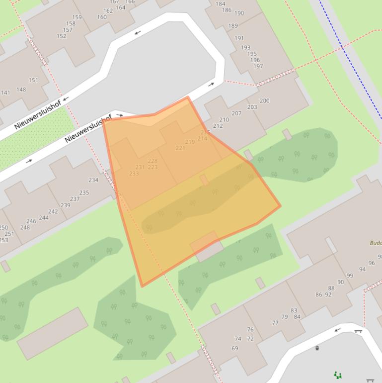 Kaart van postcodegebied 1106RB.