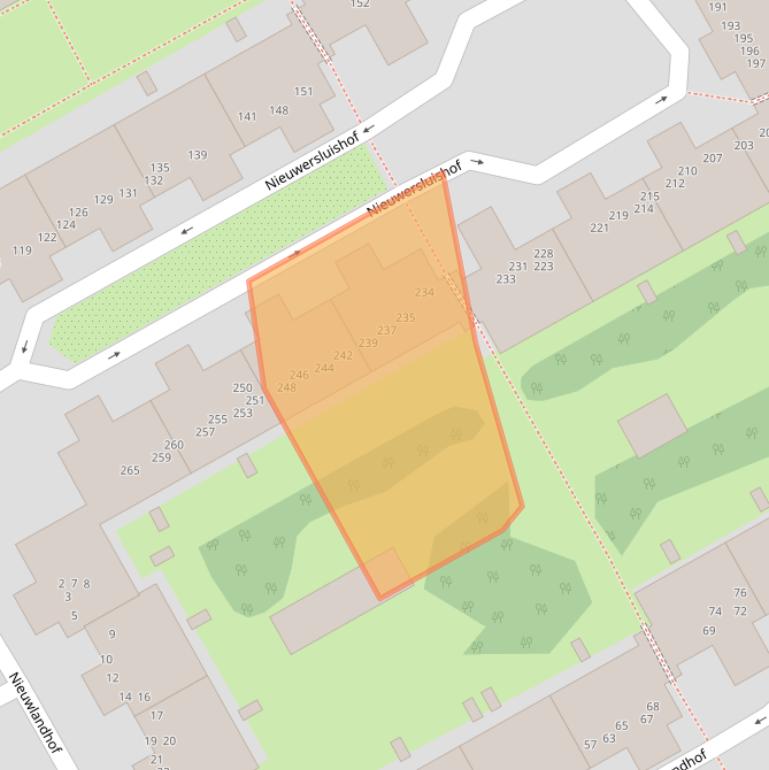 Kaart van postcodegebied 1106RC.