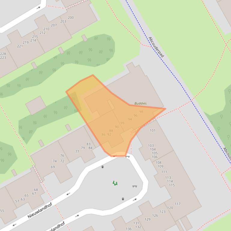 Kaart van postcodegebied 1106RL.