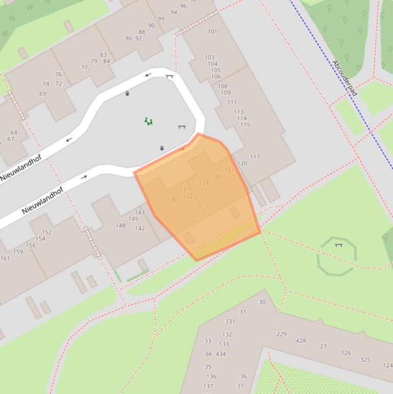 Kaart van postcodegebied 1106RN.