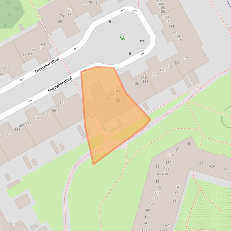 Kaart van postcodegebied 1106RP.