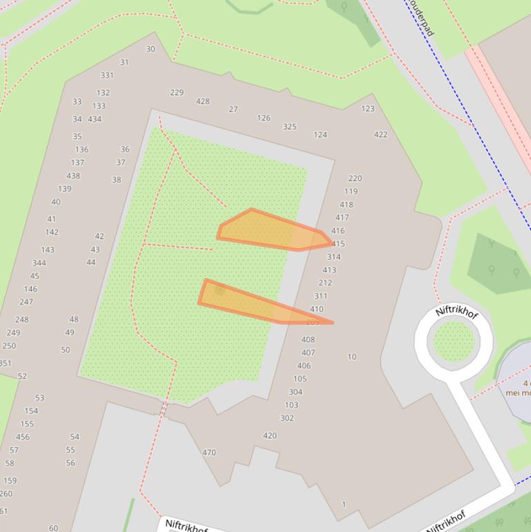 Kaart van postcodegebied 1106SE.