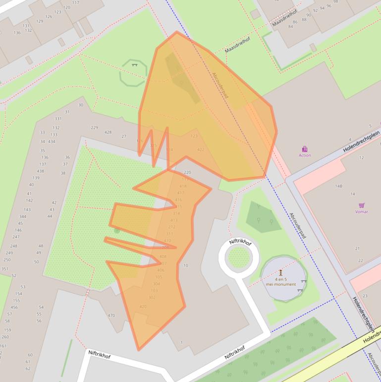 Kaart van postcodegebied 1106SH.