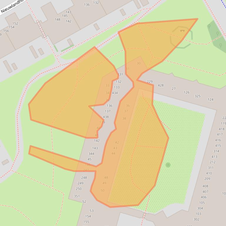 Kaart van postcodegebied 1106SJ.