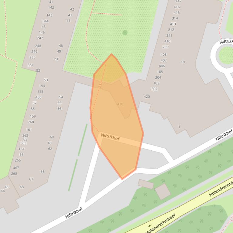 Kaart van postcodegebied 1106SM.