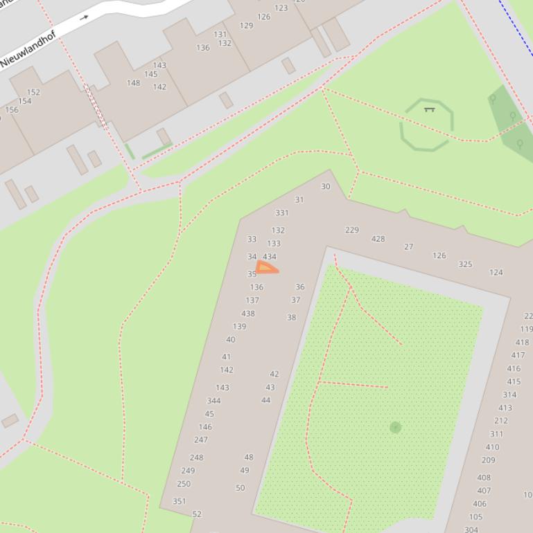 Kaart van postcodegebied 1106SN.