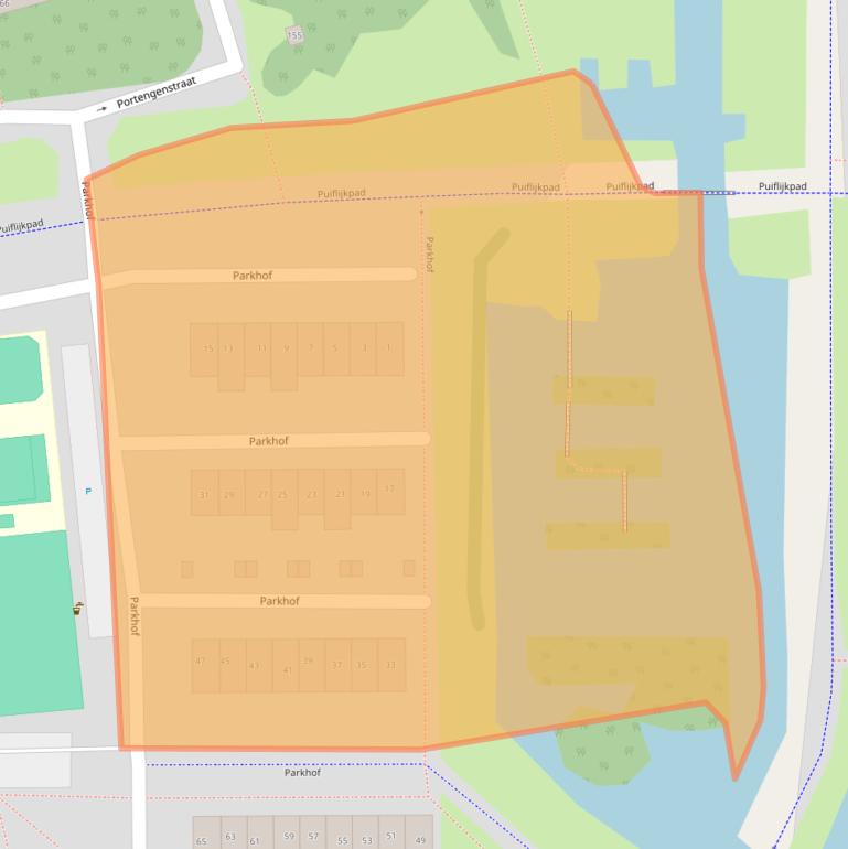 Kaart van postcodegebied 1106SX.