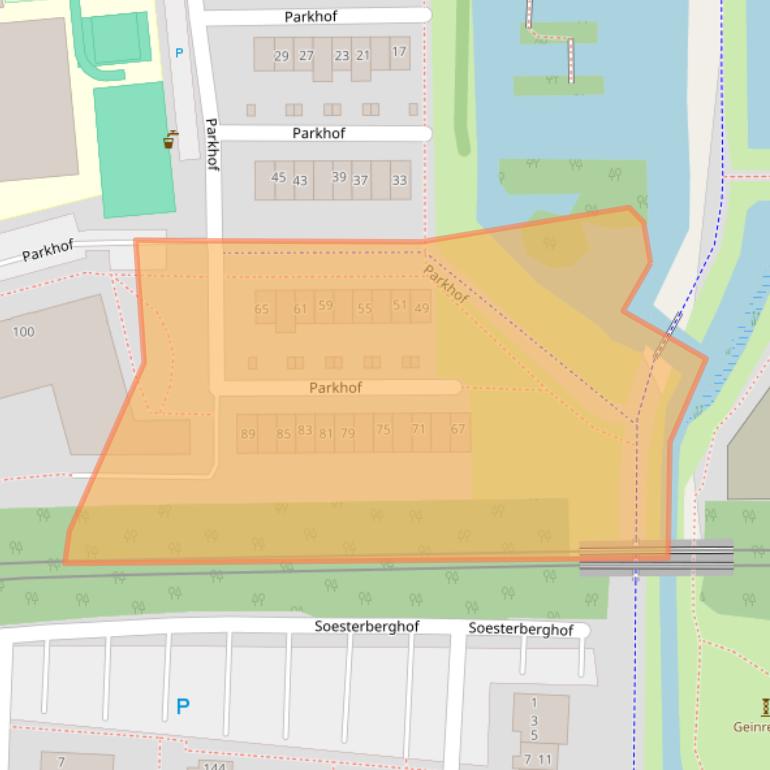 Kaart van postcodegebied 1106SZ.
