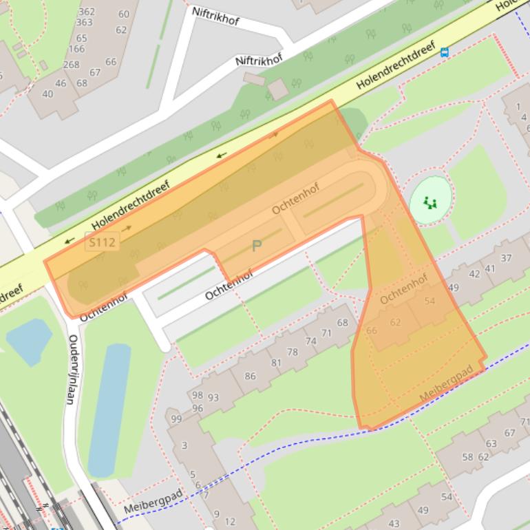 Kaart van postcodegebied 1106TK.