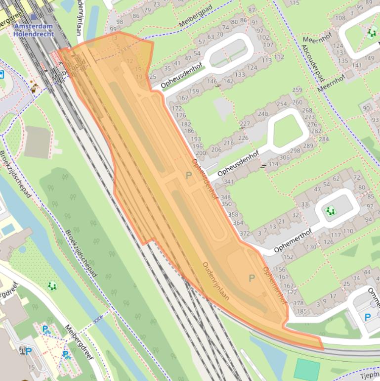 Kaart van postcodegebied 1106TN.