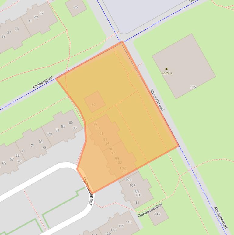 Kaart van postcodegebied 1106TV.