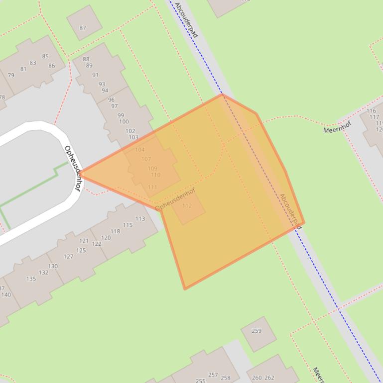 Kaart van postcodegebied 1106TW.