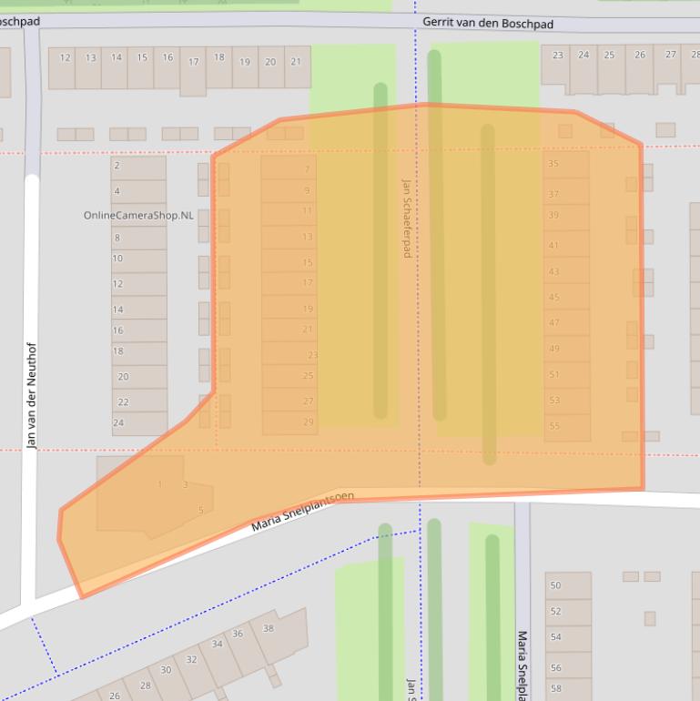 Kaart van postcodegebied 1106WN.
