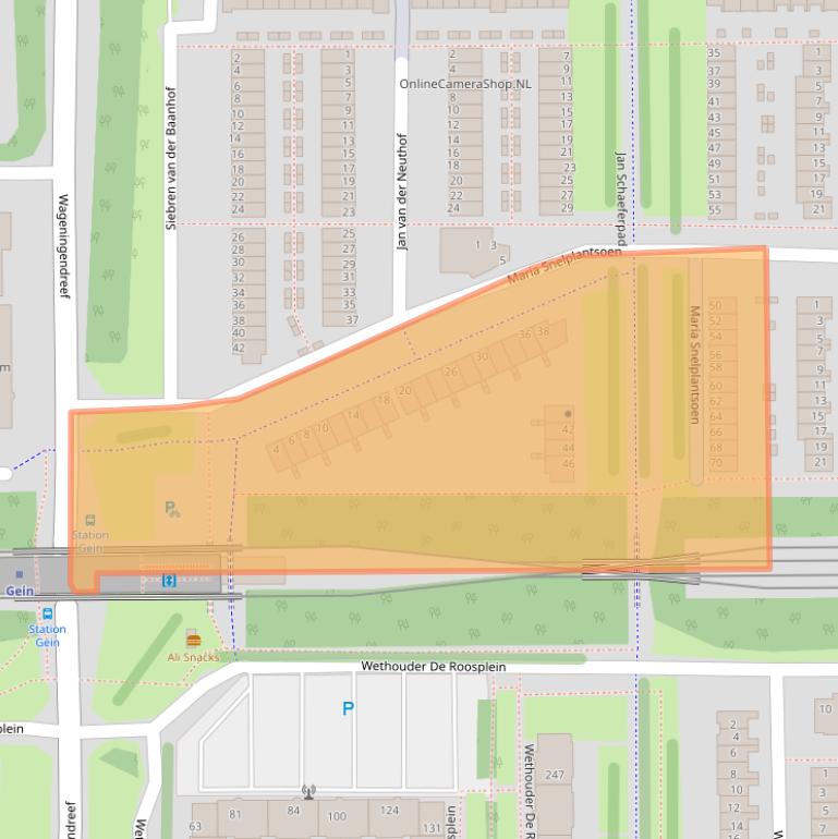 Kaart van postcodegebied 1106WP.
