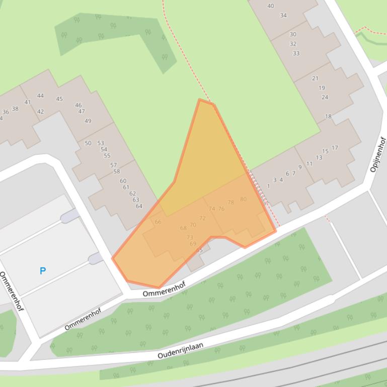 Kaart van postcodegebied 1106XM.