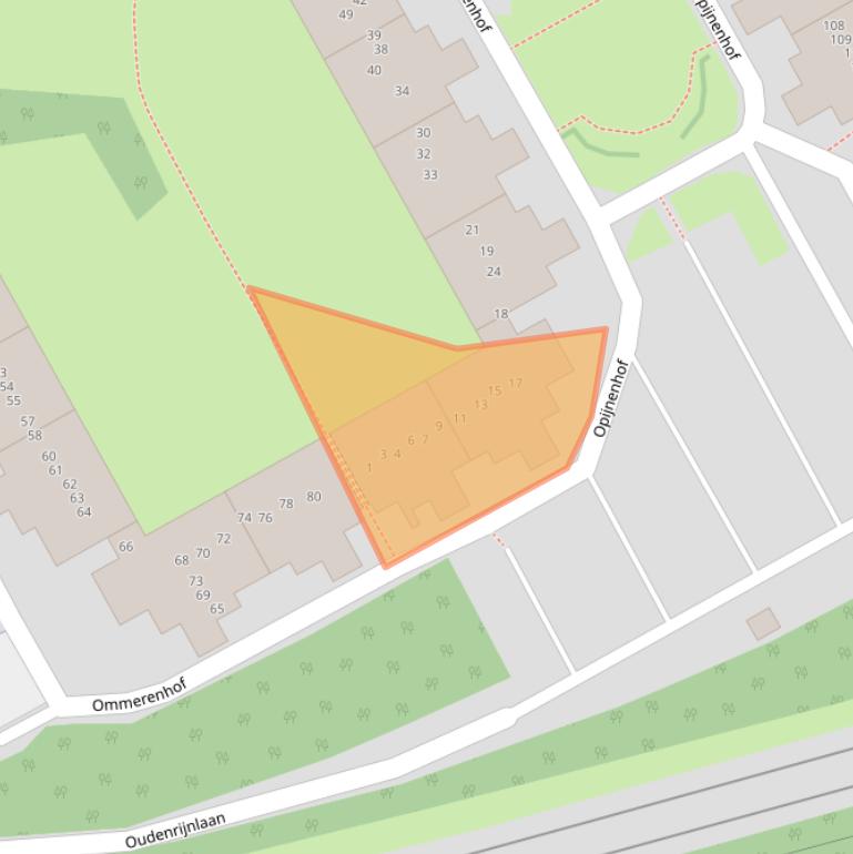 Kaart van postcodegebied 1106XN.