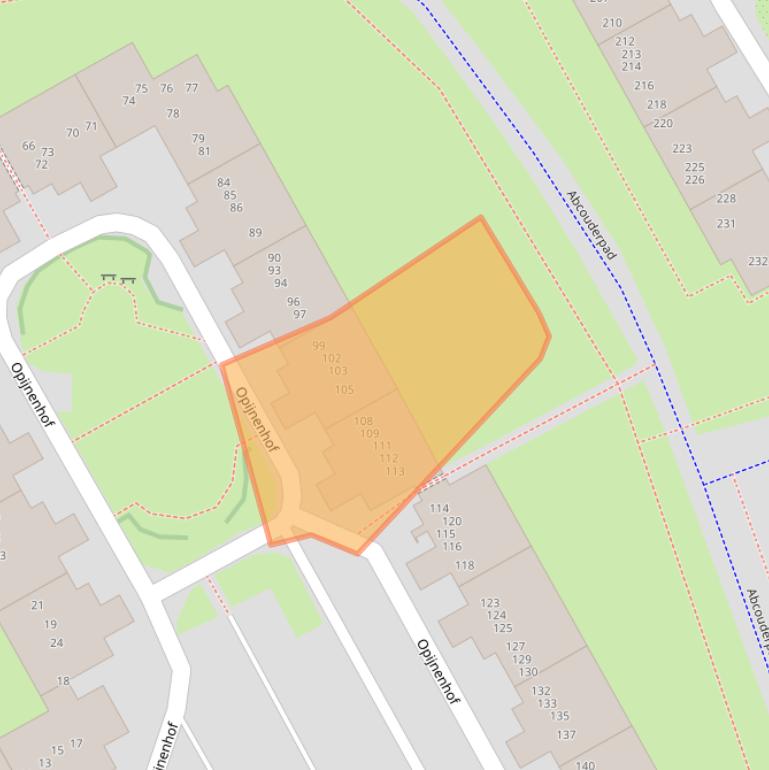 Kaart van postcodegebied 1106XW.