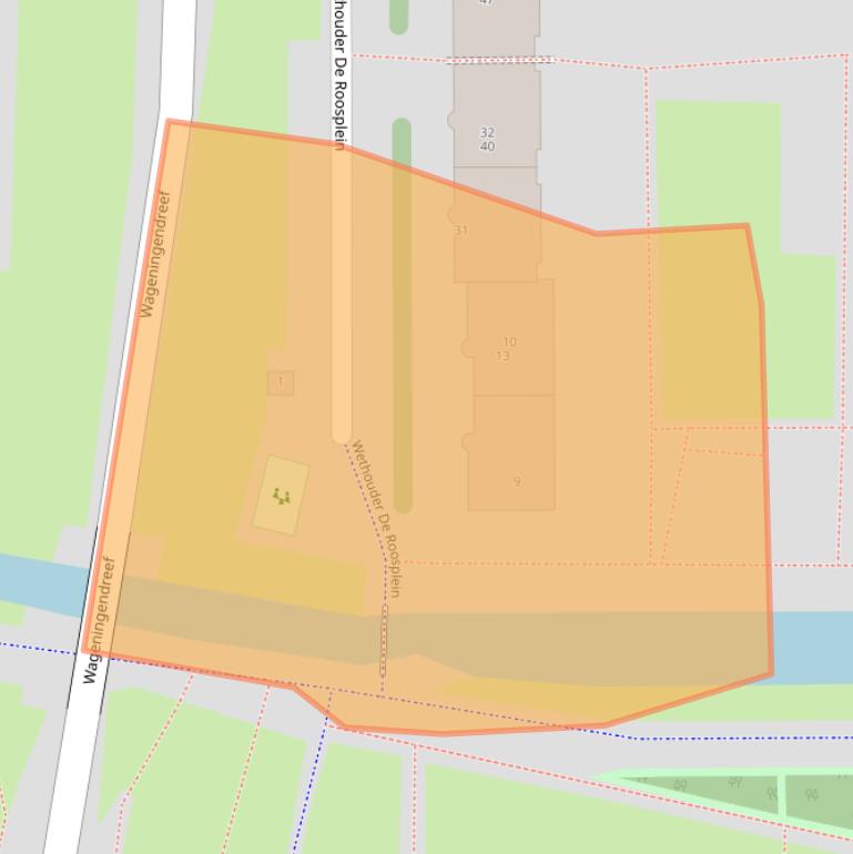 Kaart van postcodegebied 1107AC.