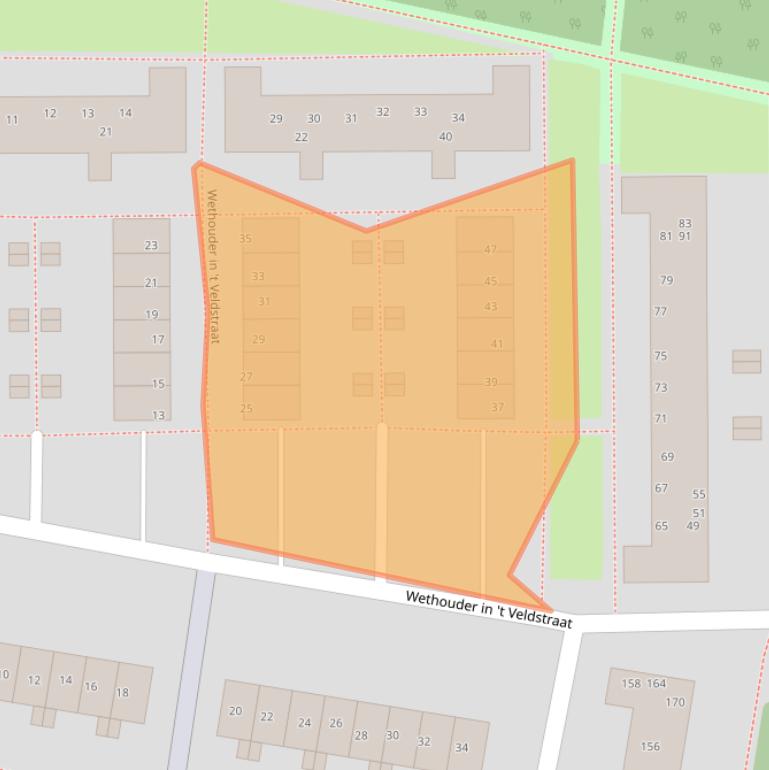 Kaart van postcodegebied 1107AW.