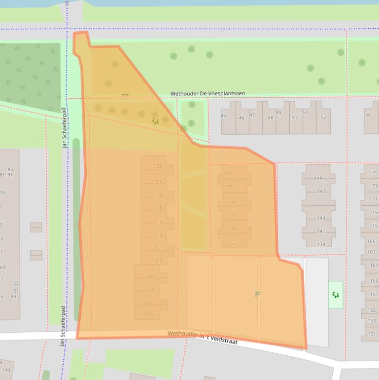 Kaart van postcodegebied 1107AZ.