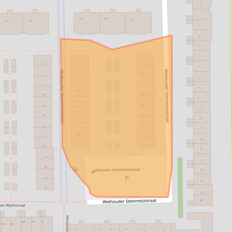 Kaart van postcodegebied 1107CC.