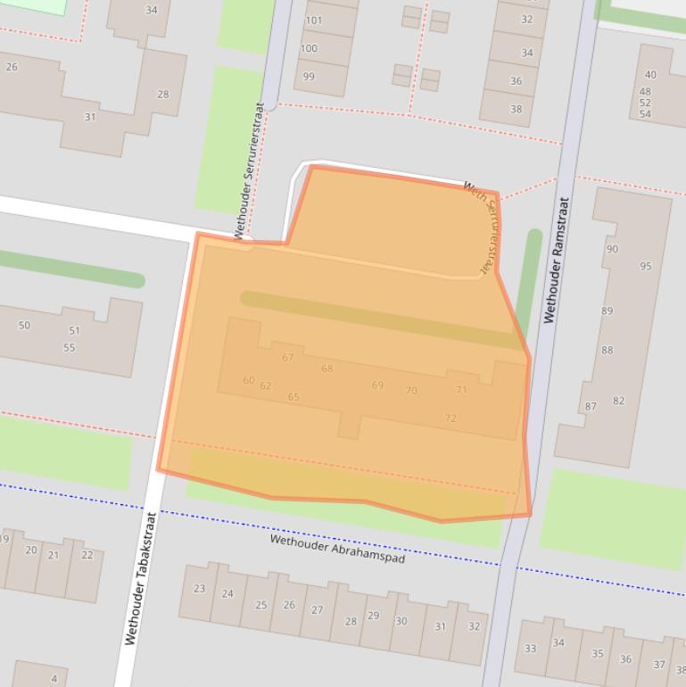 Kaart van postcodegebied 1107CH.