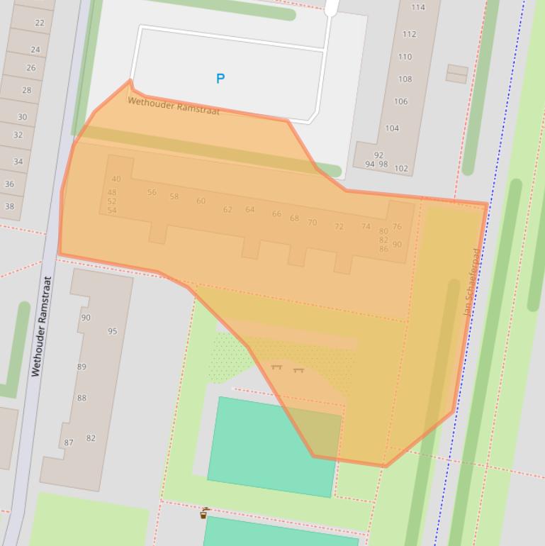 Kaart van postcodegebied 1107CP.