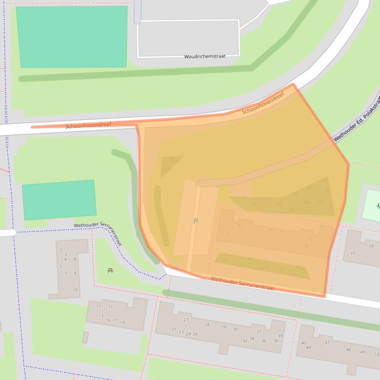 Kaart van postcodegebied 1107CT.
