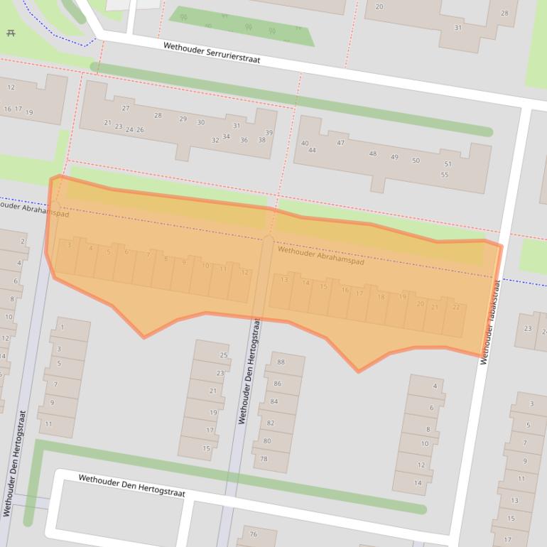 Kaart van postcodegebied 1107CX.