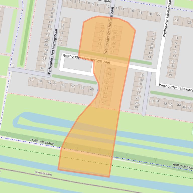 Kaart van postcodegebied 1107DB.