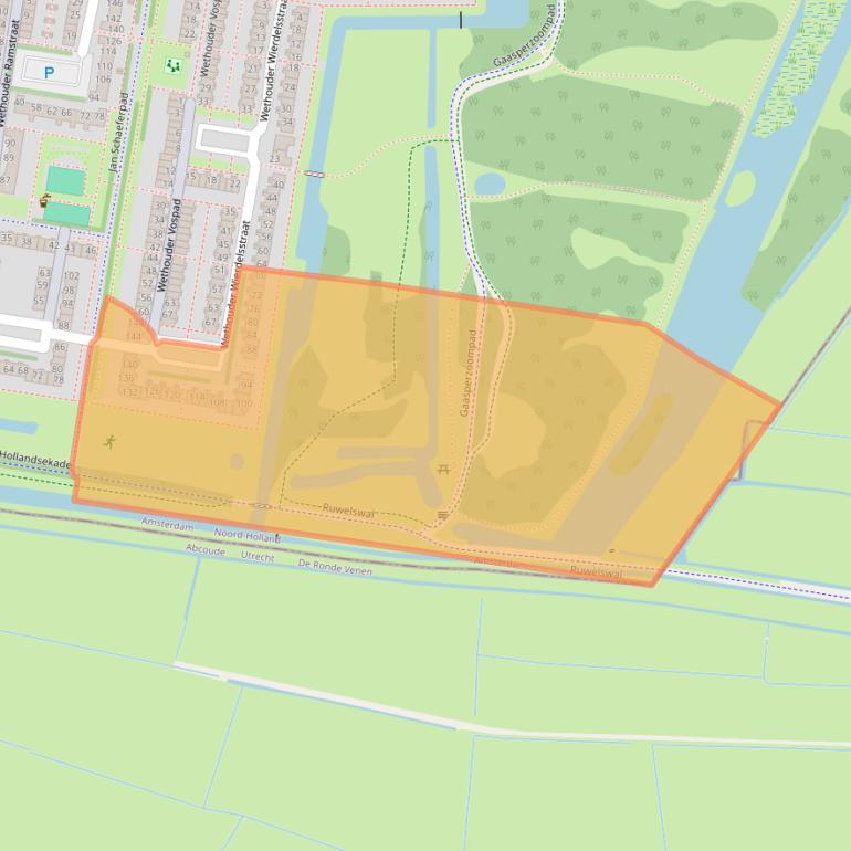 Kaart van postcodegebied 1107DL.