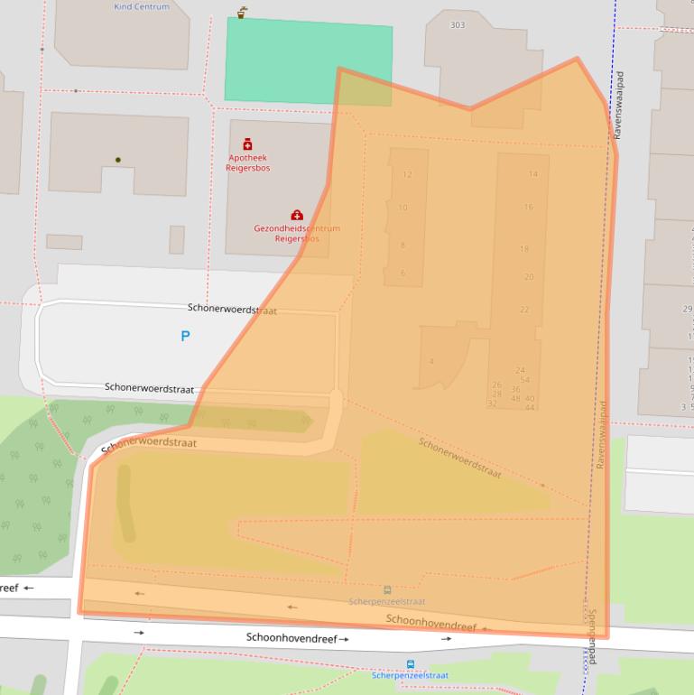 Kaart van postcodegebied 1107GB.