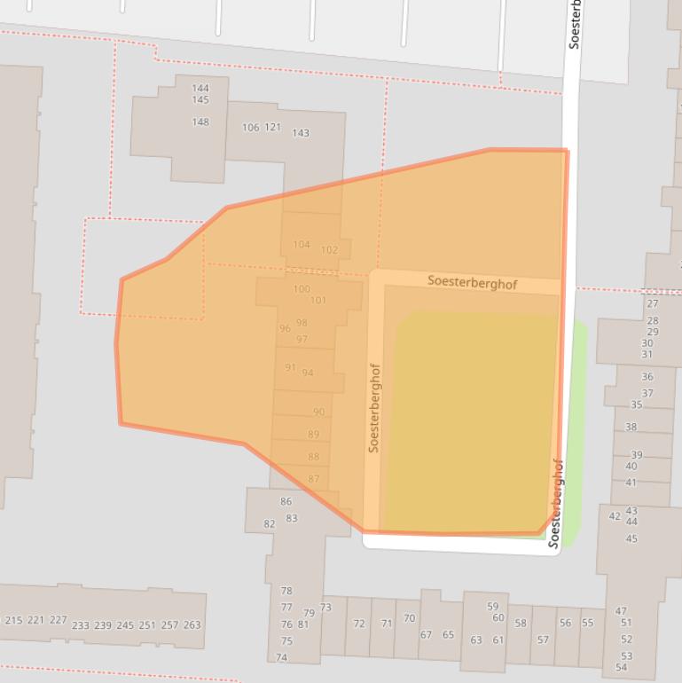 Kaart van postcodegebied 1107GS.
