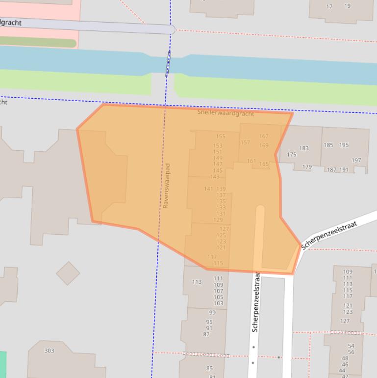 Kaart van postcodegebied 1107HT.