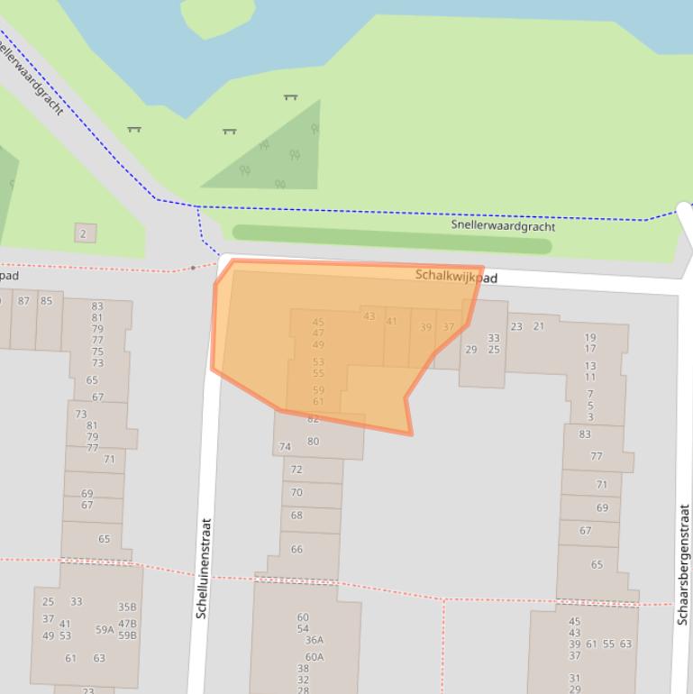 Kaart van postcodegebied 1107JM.