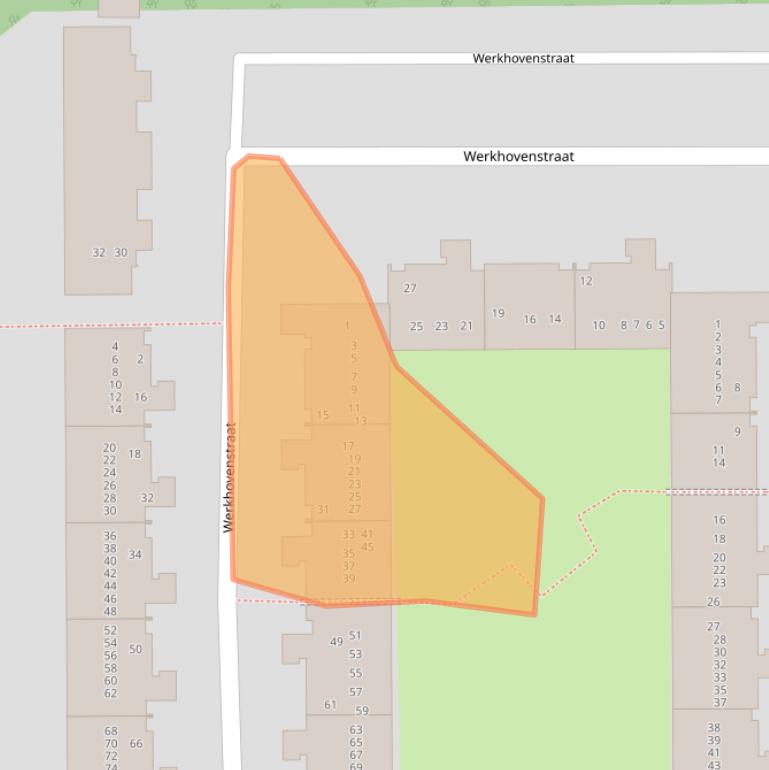 Kaart van postcodegebied 1107KD.