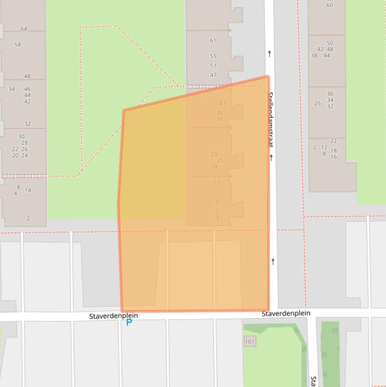 Kaart van postcodegebied 1107LH.