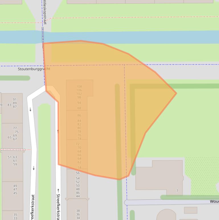 Kaart van postcodegebied 1107LR.