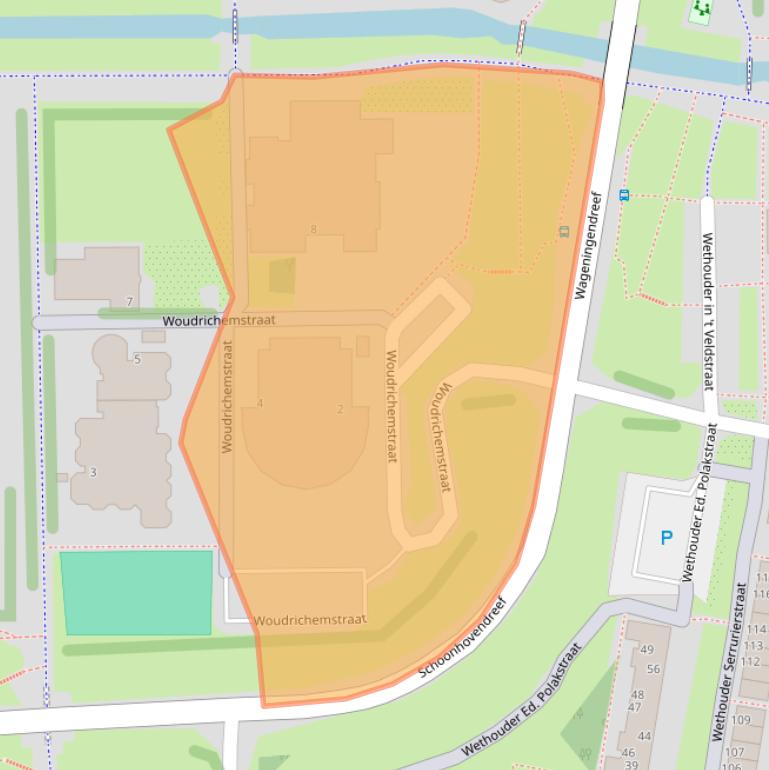 Kaart van postcodegebied 1107NG.
