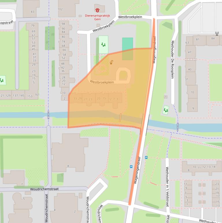 Kaart van postcodegebied 1107NH.