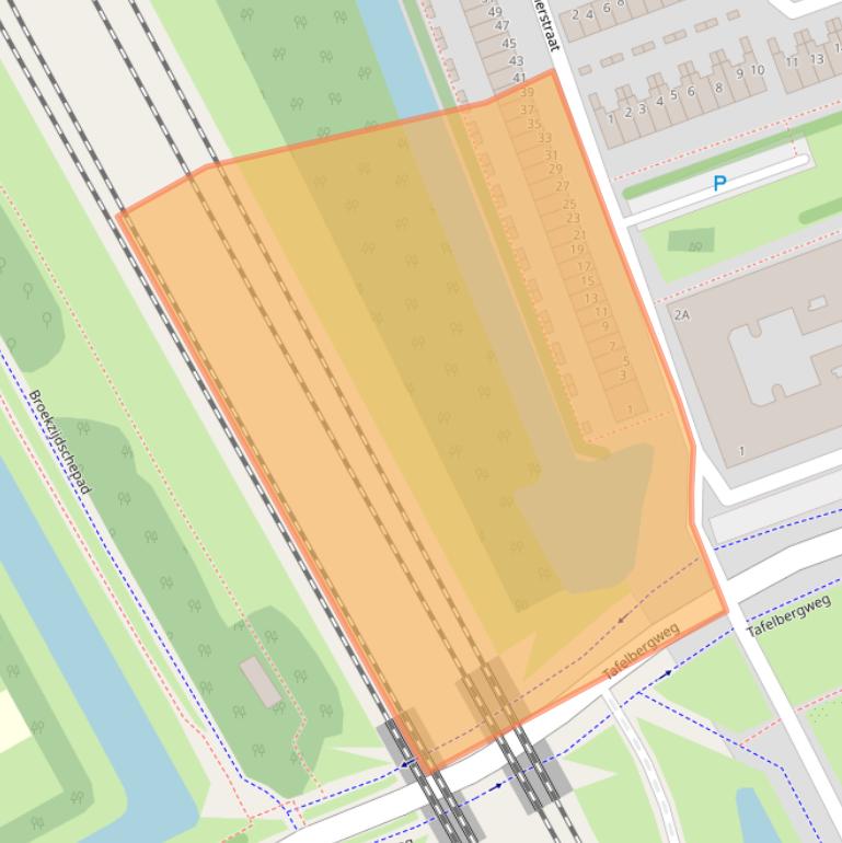 Kaart van postcodegebied 1107PA.
