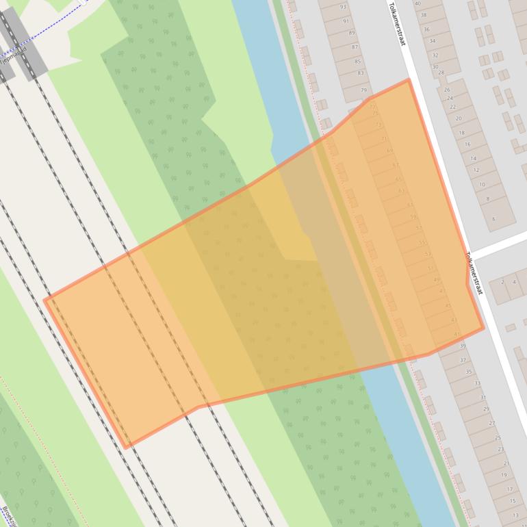 Kaart van postcodegebied 1107PB.